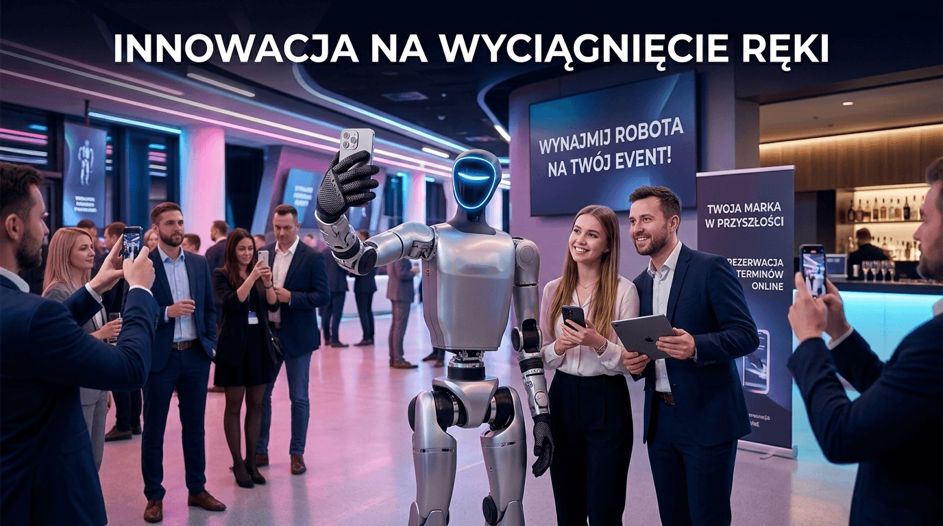 Humanoïde robot op een zakelijk event